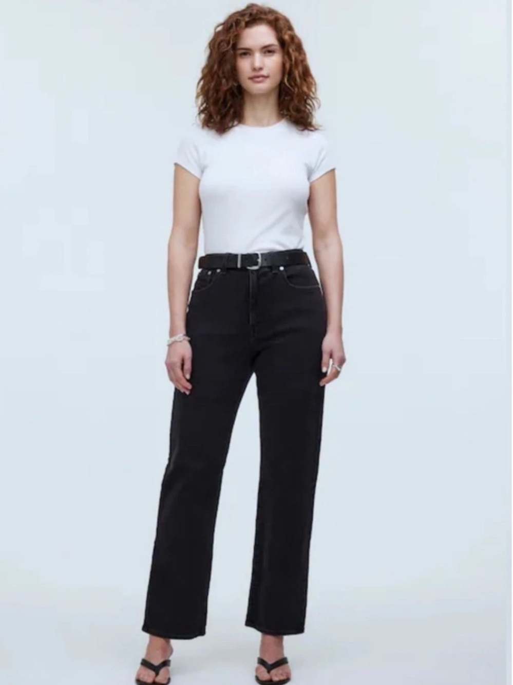 Madewell Curvy 90s Straight Jeans Black 28P Petite NWT